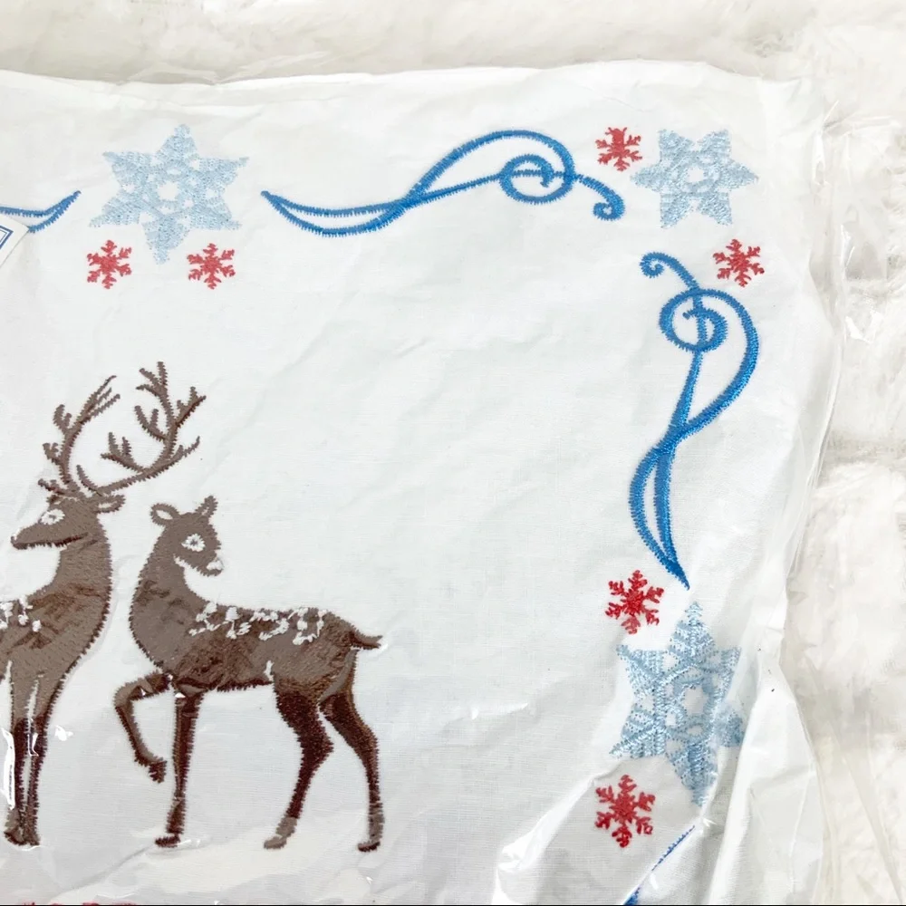 Billy Mills 50th anniversary Christmas pillow holiday snowflakes reindeer sealed